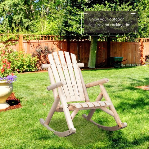 Outdoor Courtyard Wooden Rocking Chair, Classic Design Rocking Chair