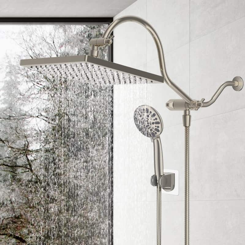 10 Inch Thickness Metal Rainfall Shower Head/Handheld Shower Combo
