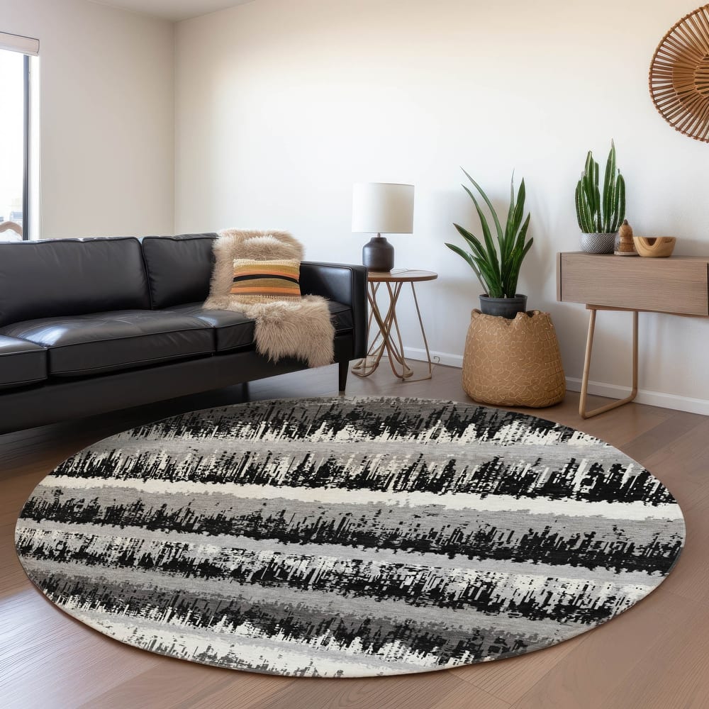 Premium Washable Super Soft Modern Ombre Stripe Mayfield Rug