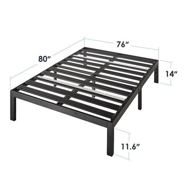 Crown comfort size bed frame heavy duty steel slats shop platform series titan c