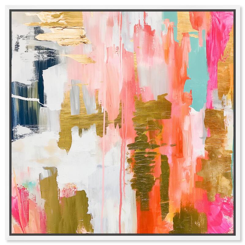 Exuberant Hues I Canvas by Art Remedy - White - 40" x 40"