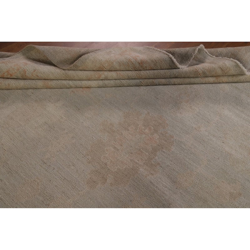 Oushak Turkish Large Area Rug Hand-knotted Wool Carpet - 9'9" x 13'8"