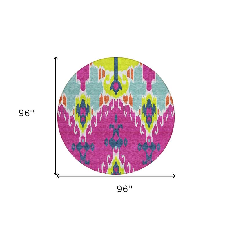 HomeRoots Ikat Transitional Rectangle Outdoor Rug