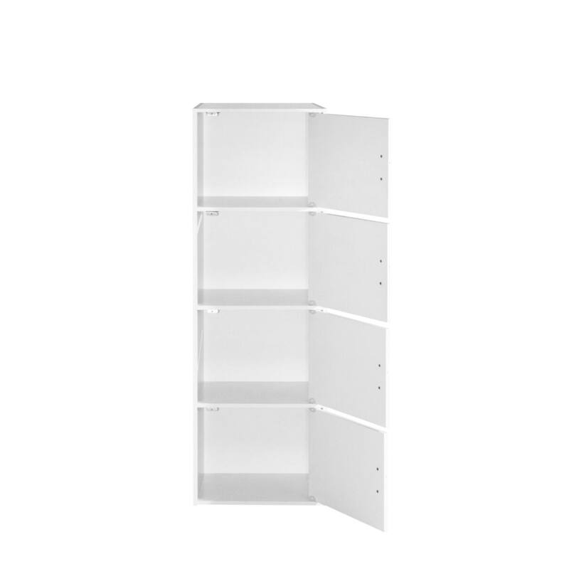47.25" White Multi-Purpose Bookcase with Doors