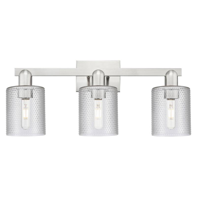 Innovations Lighting Endless Possibilities Arcadia - Cobbleskill - 3 Light 24" Bath Vanity Light - Clear/Brushed Satin Nickel