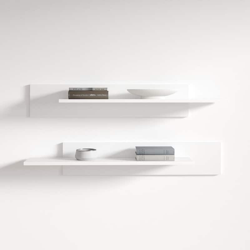 Strick & Bolton Hadi Wall-mounted Shelf (Set of 2) - White