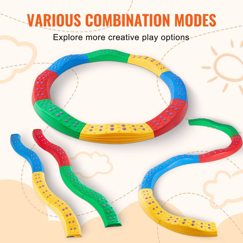 Balance Beam Stepping Stones Build Coordination and Gross Motor Skills, Indoor or Outdoor Play