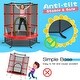 preview thumbnail 8 of 15, 55 Inch Kids Recreational Trampoline Bouncing Jumping Mat with Enclosure Net - 65" x 65" x 65" (L x W x H)