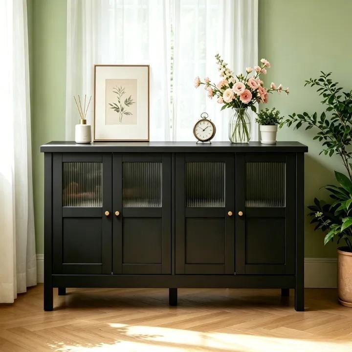 4-Door Storage Cabinet with Adjustable Shelves
