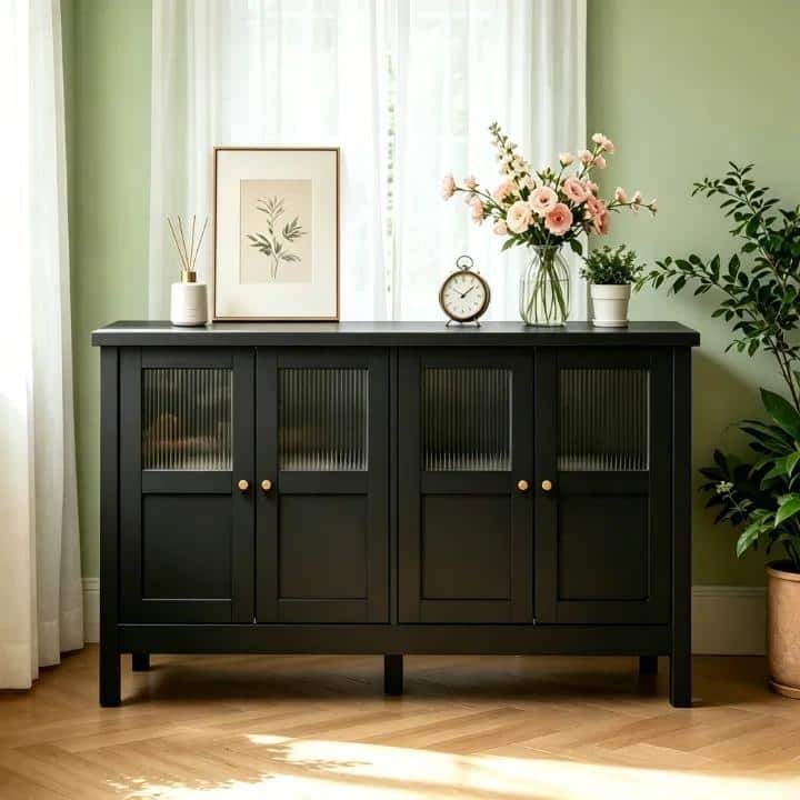 4-Door Storage Cabinet with Adjustable Shelves