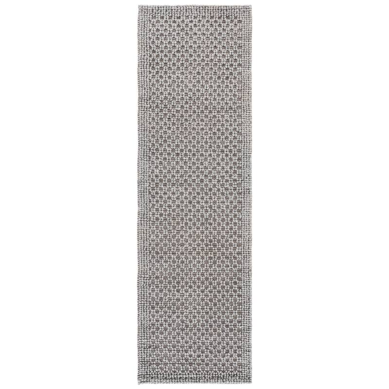 SAFAVIEH Handmade Natura Dorte Casual Wool Rug - 2'3" x 8' Runner - Grey