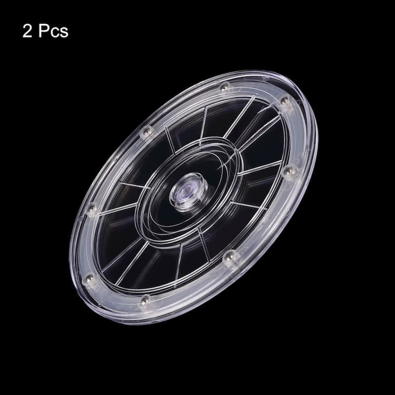 Rotating Swivel Stand with Steel Ball Lazy Susan Base Turntable 2Pcs - Clear