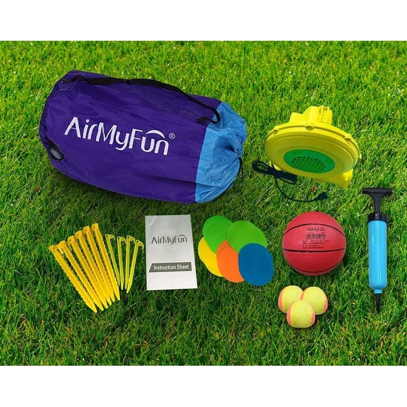 Inflatable Bounce House,Jumping Bouncer with Air Blower,Splash Pool to Play,Kids Slide Park for Outdoor Playing with Carry Bag