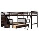 preview thumbnail 20 of 44, L-Shaped Twin over Full Bunk Bed With 3 Drawers,Ladder and Staircase