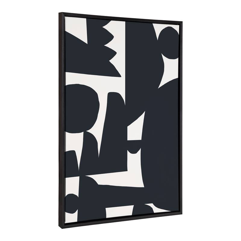 Kate and Laurel Sylvie Quiet Jungle 1 Framed Canvas by Kelly Knaga