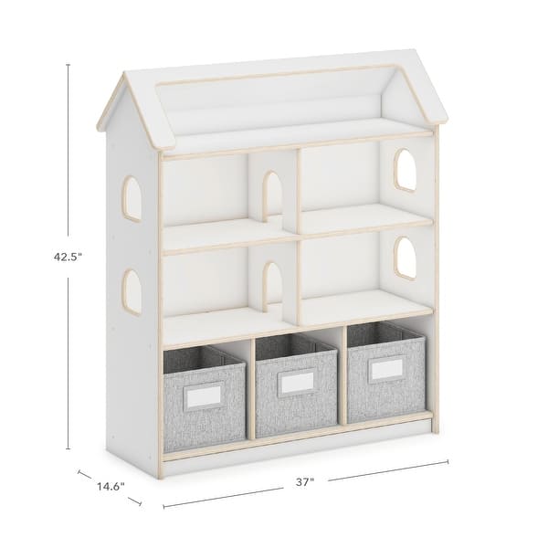 dimension image slide 1 of 2, EdQ Essentials Dollhouse Bookcase