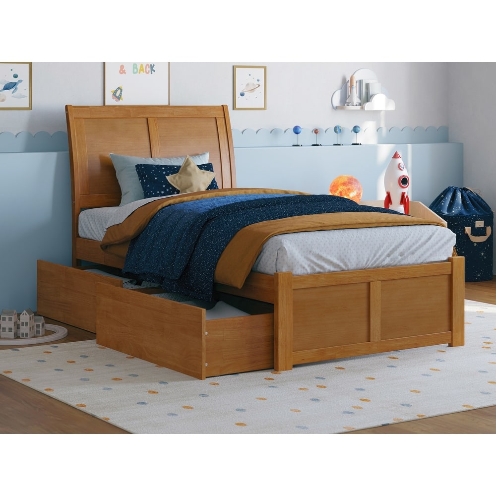 Portland Platform Bed with Footboard and Storage Drawers