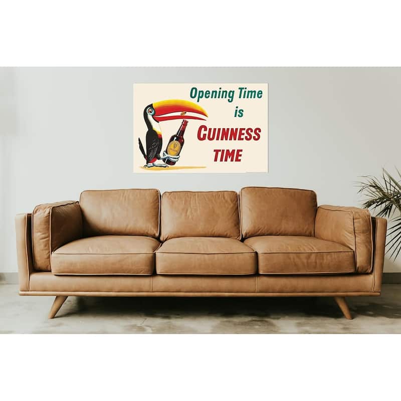 Opening Time Is Guiness Time Vintage Advertising Art Poster - 24 x 36 Inch