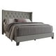 preview thumbnail 22 of 28, Homer Tufted Upholstered Panel Bed