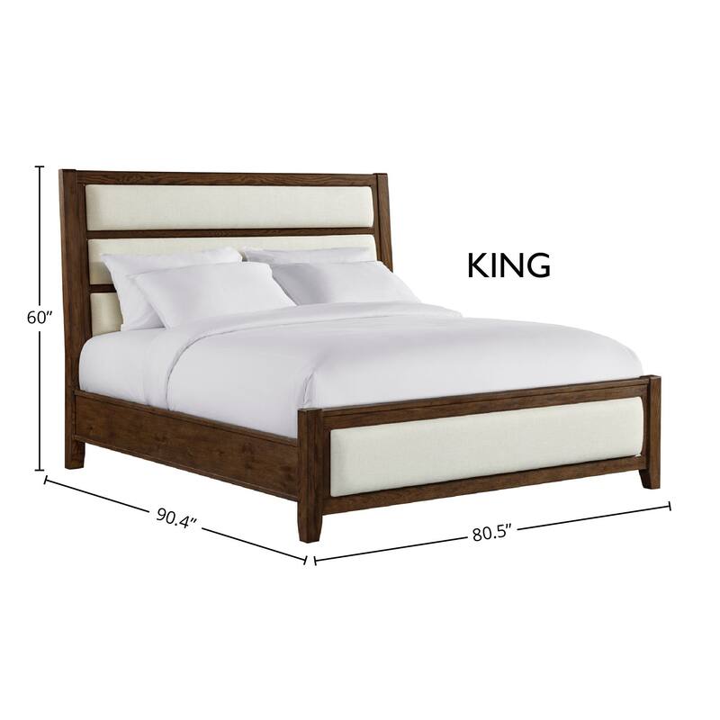 Marlow Upholstered Panel Bed, Sable, King