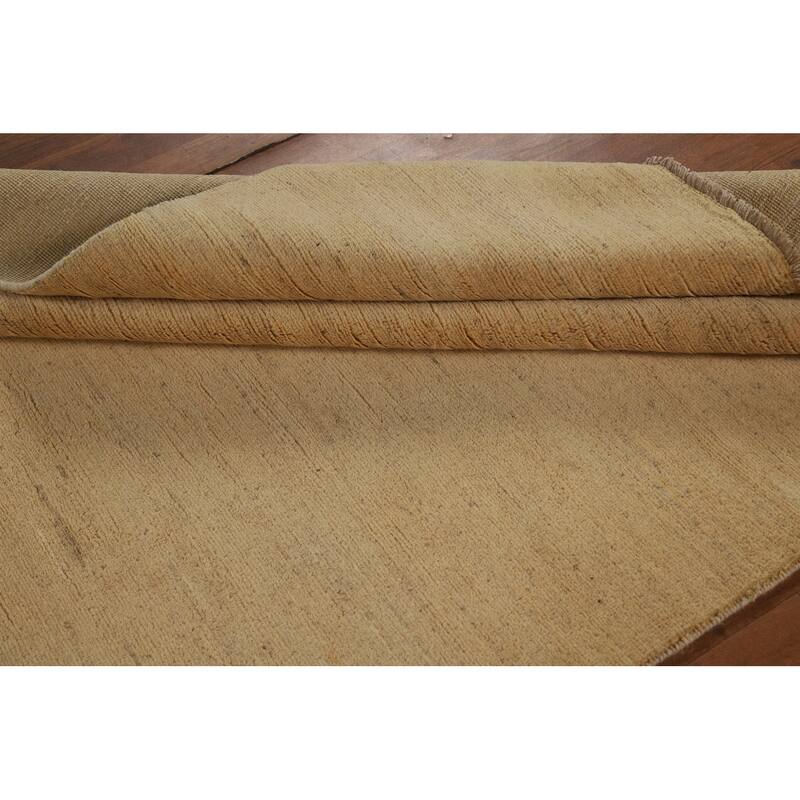 Modern Gabbeh Oriental Square Area Rug Handmade Wool Carpet - 5'3" x 7'10"