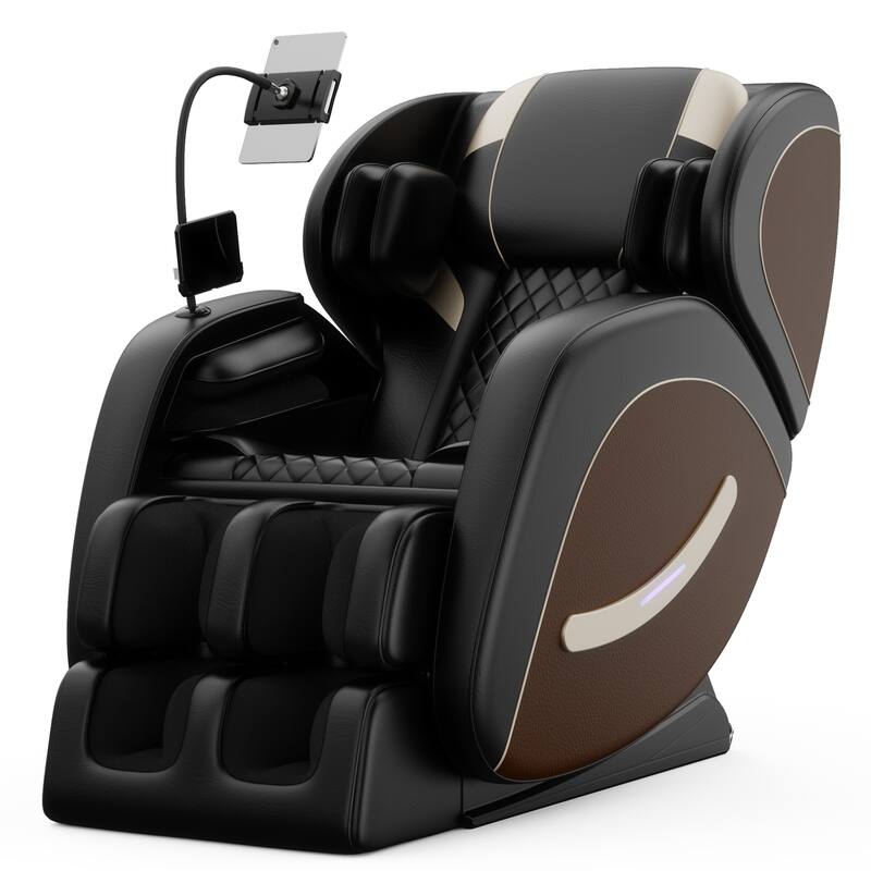 Massage Chair Recliner with Zero Gravity with Full Body Air Pressure - Brown