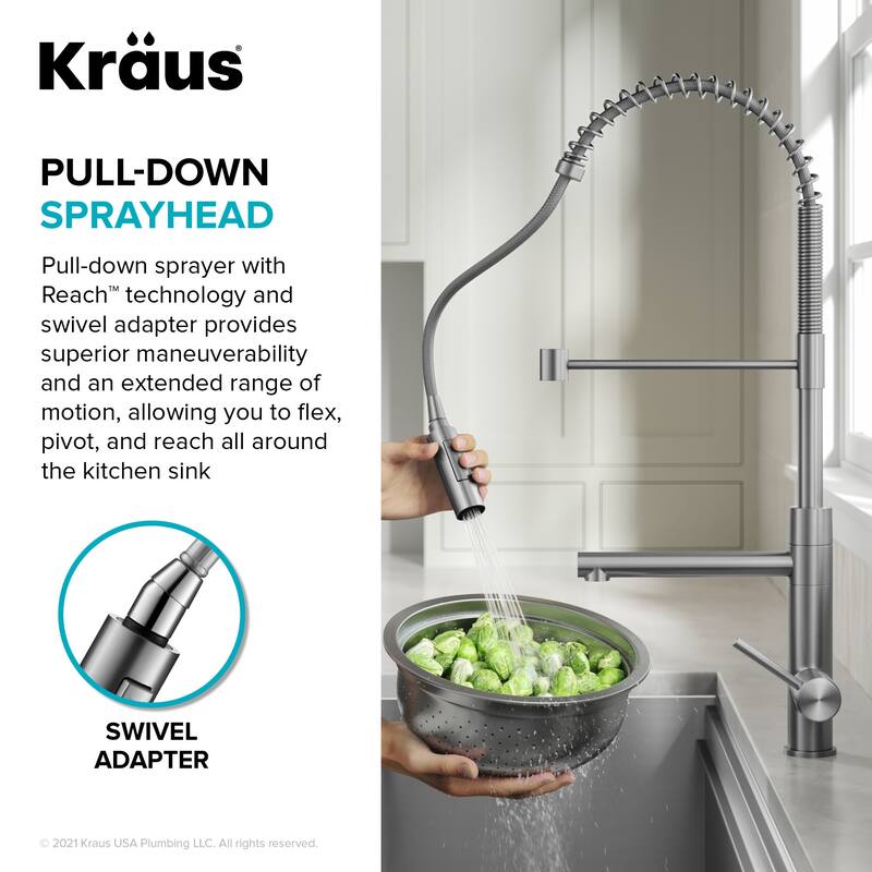 Kraus KPF-1604 Artec Pro 1.8 GPM Single Hole Pre-Rinse Pull Down