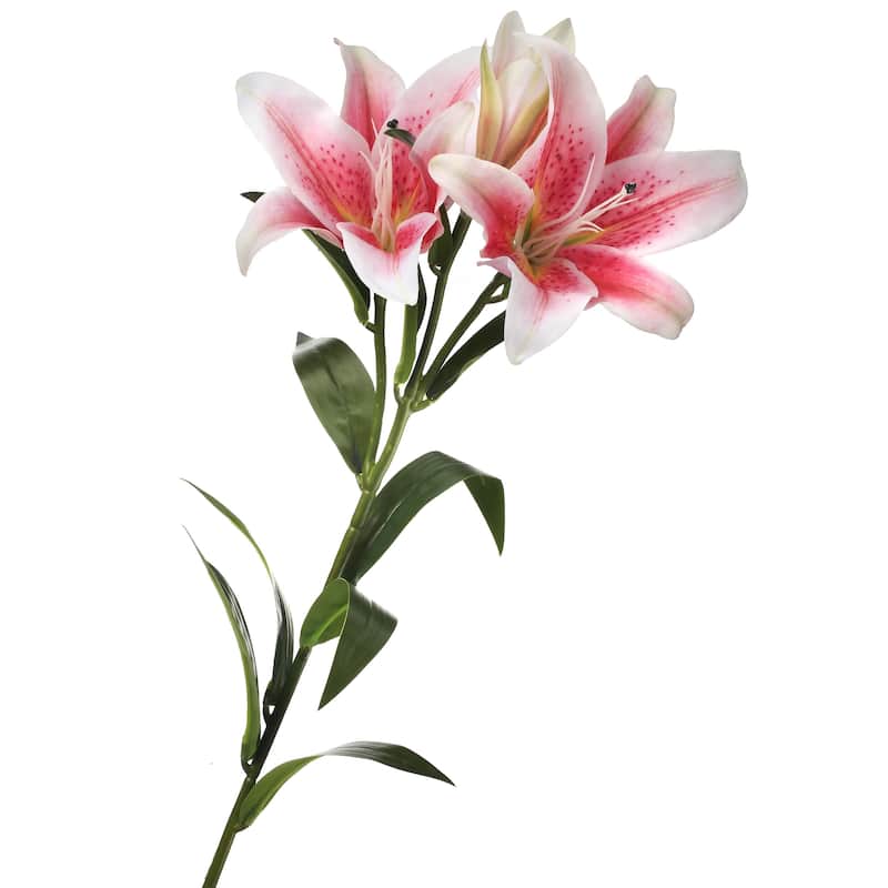 34" Natural Touch Lily Set of 3 - Pink