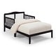preview thumbnail 19 of 27, Wooden Toddler Bed, 53 x 29.5 x 24.50 Inch Crib, Stylish Style for Kids Bedrooms Espresso