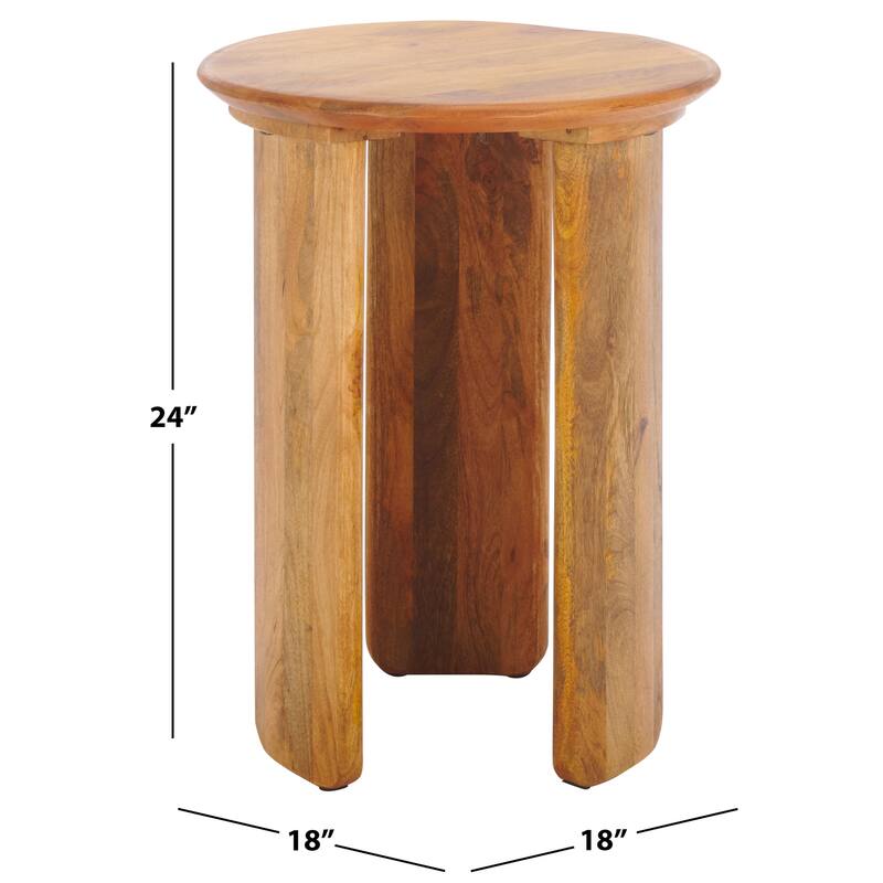 SAFAVIEH Home Karin Wood Side Table - 18"W x 18"D x 24"H