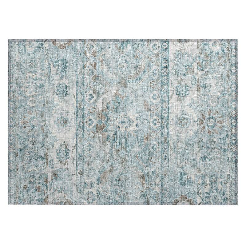 Machine Washable Indoor/ Outdoor Traditional Hudson Chantille Rug