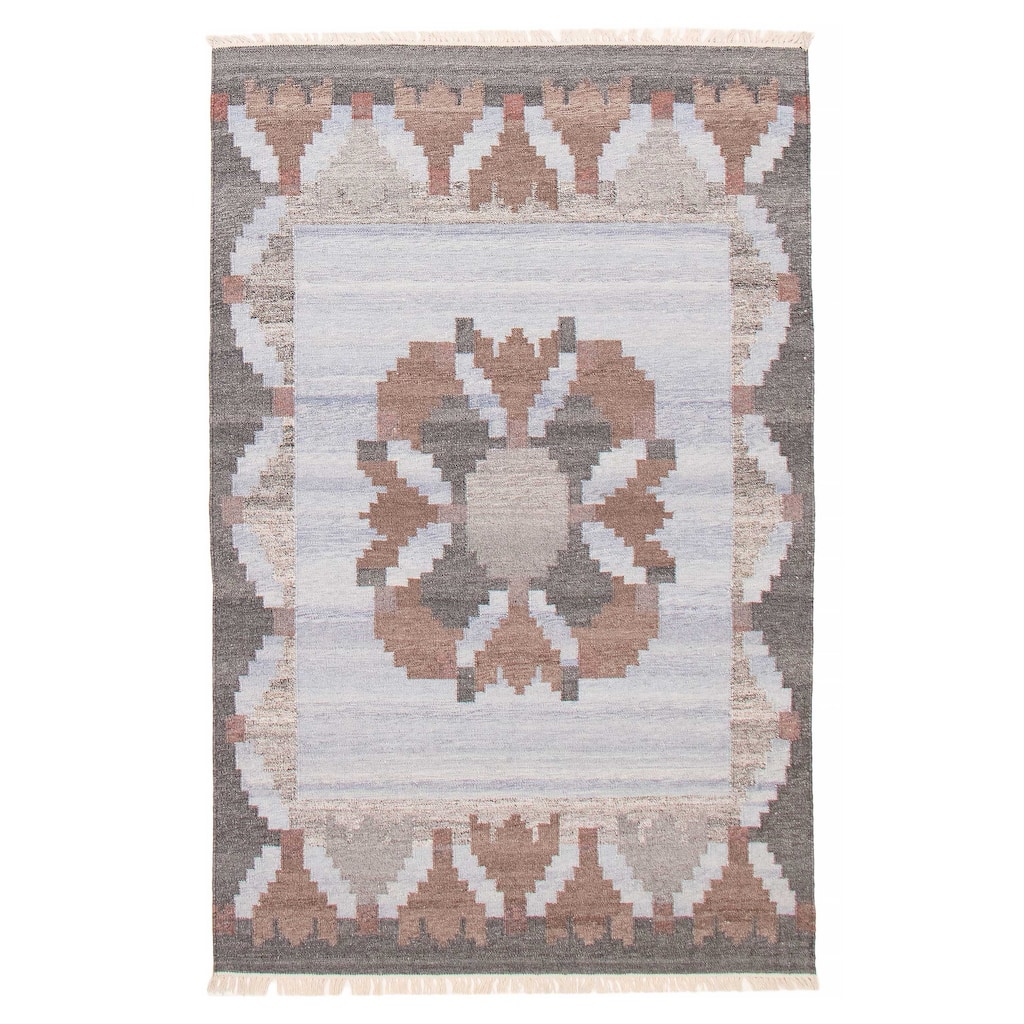 Ankara Denim Blue Kilim 5'3" x 8'1" - 5'3 x 8'1
