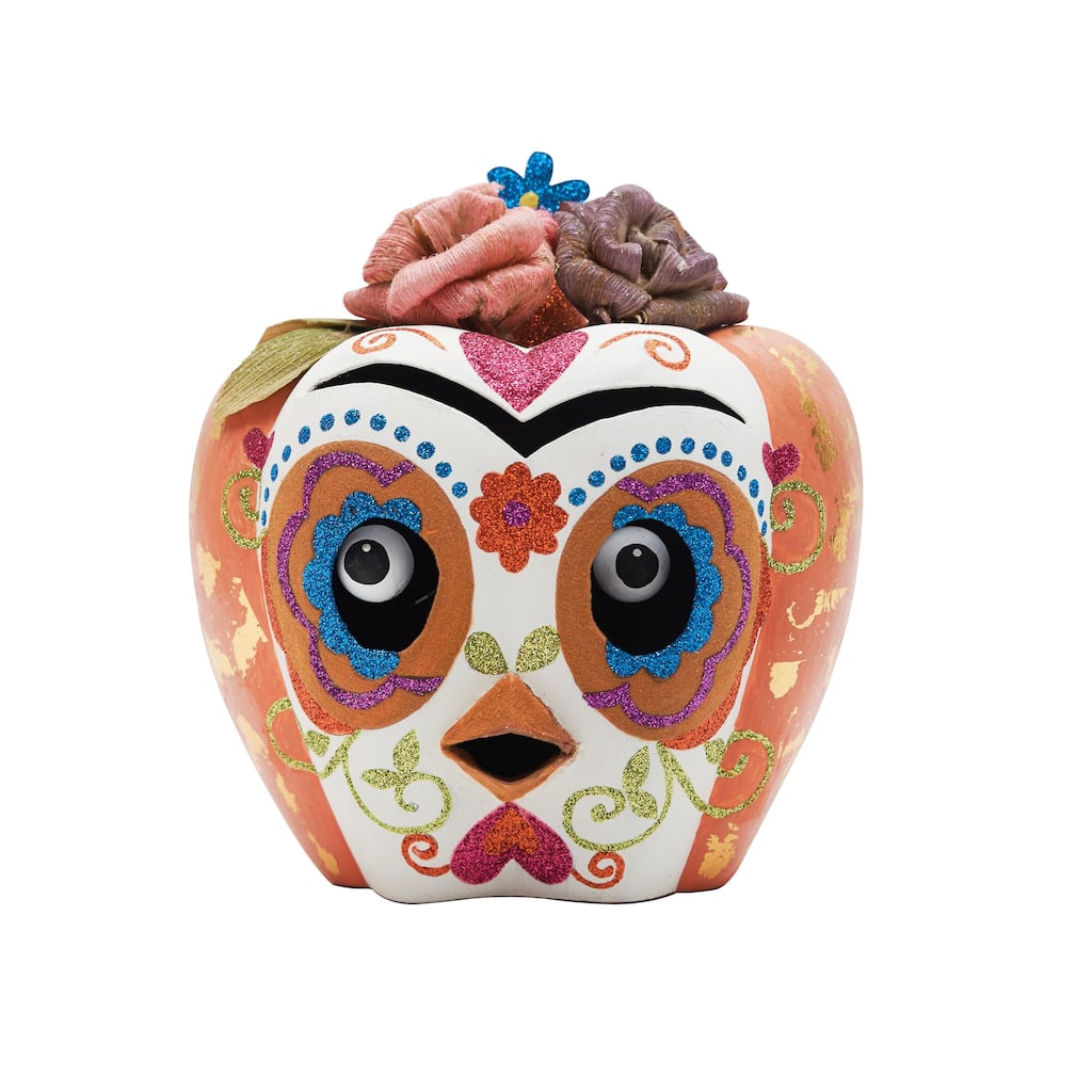 Dia de Muertos Owl Pumpkin