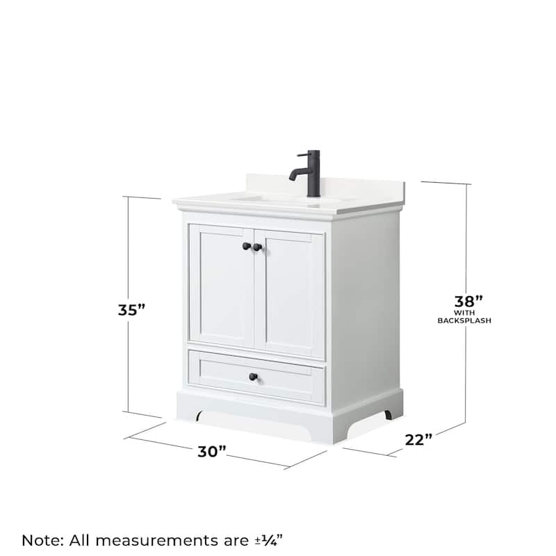 Wyndham Collection WCS202030S-QTZ-UNSMXX Deborah 30" Free Standing