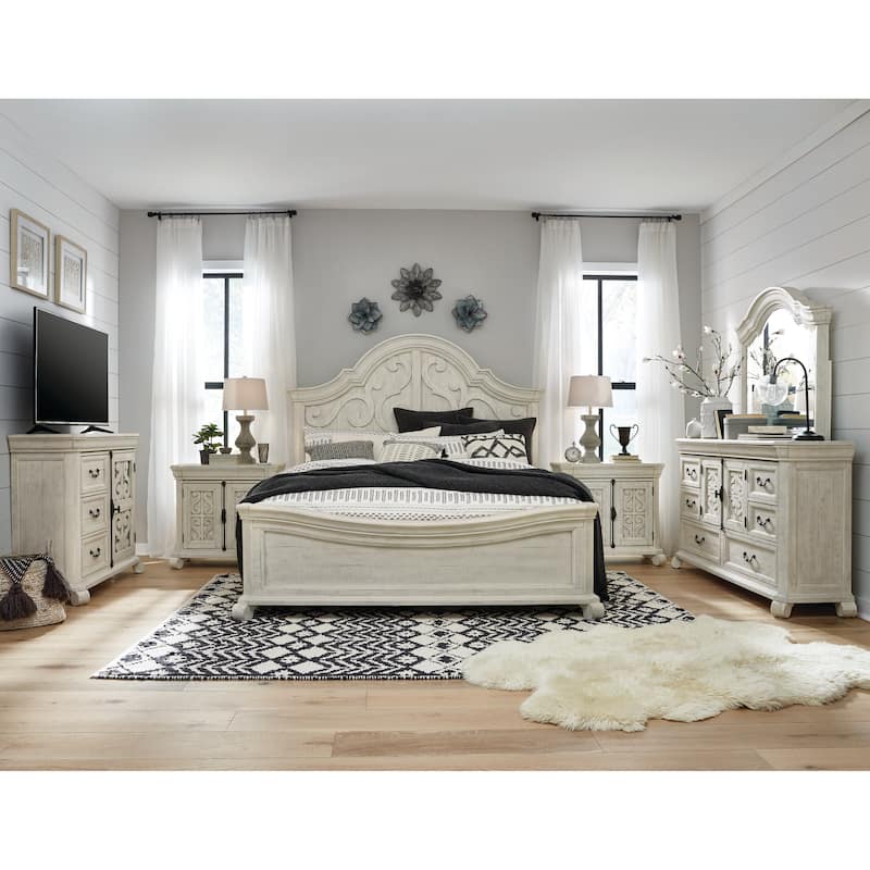 Magnussen Home Bronwyn Alabaster Shaped Panel Bed