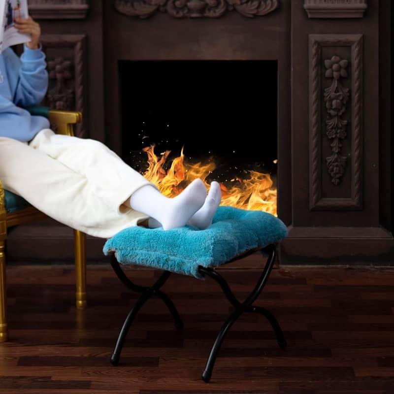 Upholstered Morden Folding Footstool for Home