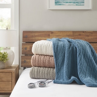 Madison Park Sherpa Heated Blanket