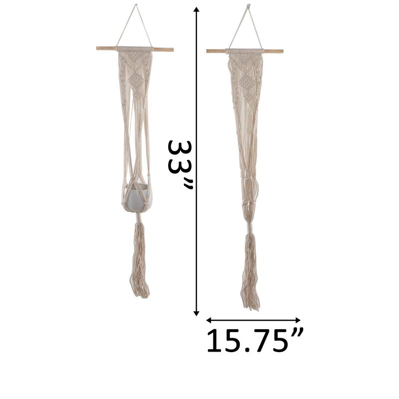 33" H hanging macrame planter hanger