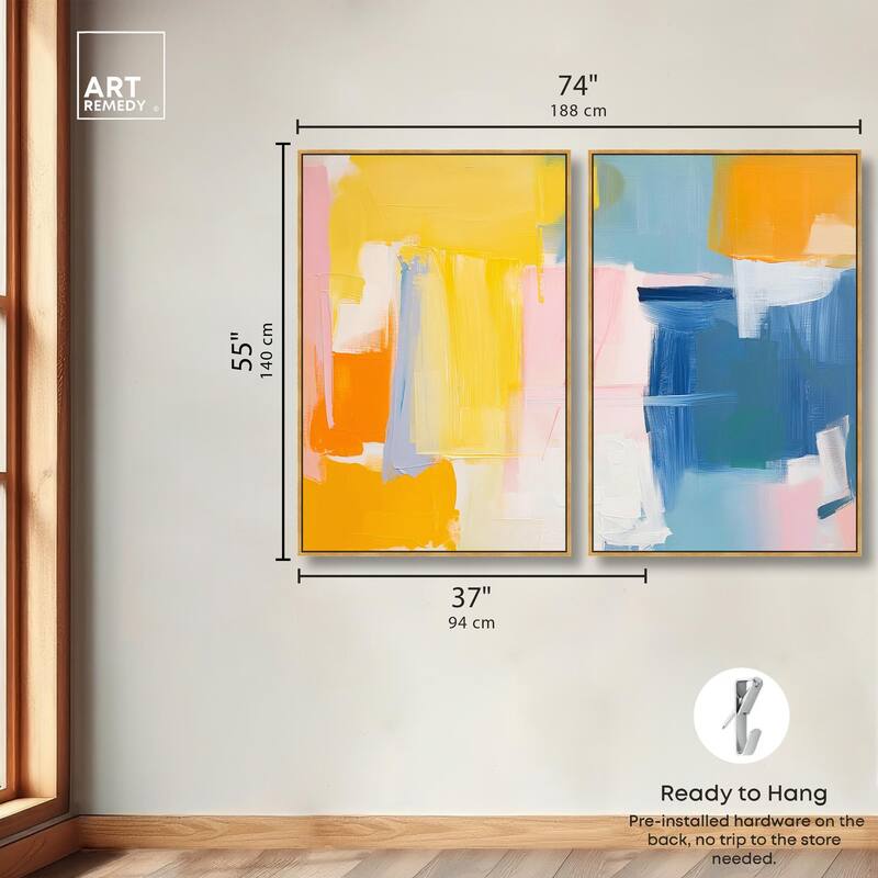 Skyward Radiance I Canvas Set of 2 by Art Remedy