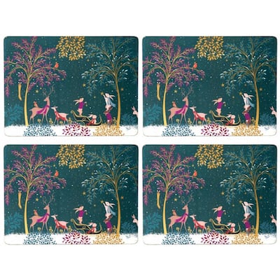 Pimpernel Set of 4 Sara Miller Woodland Tales Placemats - 12 x 9 inches