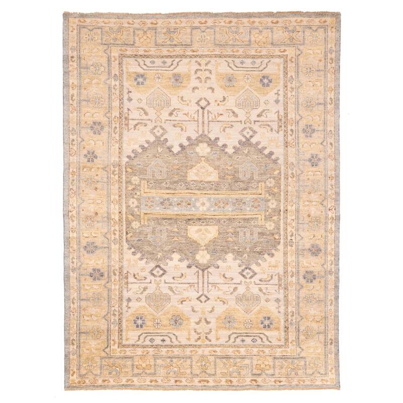 ECARPETGALLERY Hand-knotted Jules Serapi Ivory Wool Rug - 8'9 x 11'10