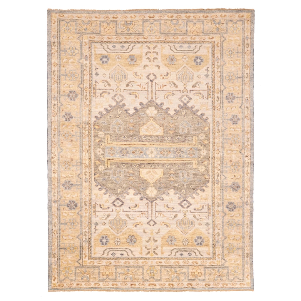 ECARPETGALLERY Hand-knotted Jules Serapi Ivory Wool Rug - 8'9 x 11'10