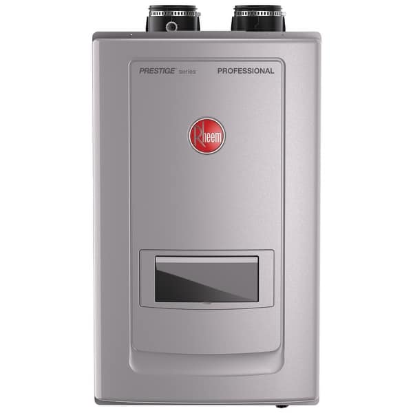 Rheem Prestige Condensing 11GPM Indoor Liquid Propane Tankless Water Heater  with built-in Recirculator - 17x15x29 - On Sale - Bed Bath u0026 Beyond -  30897233