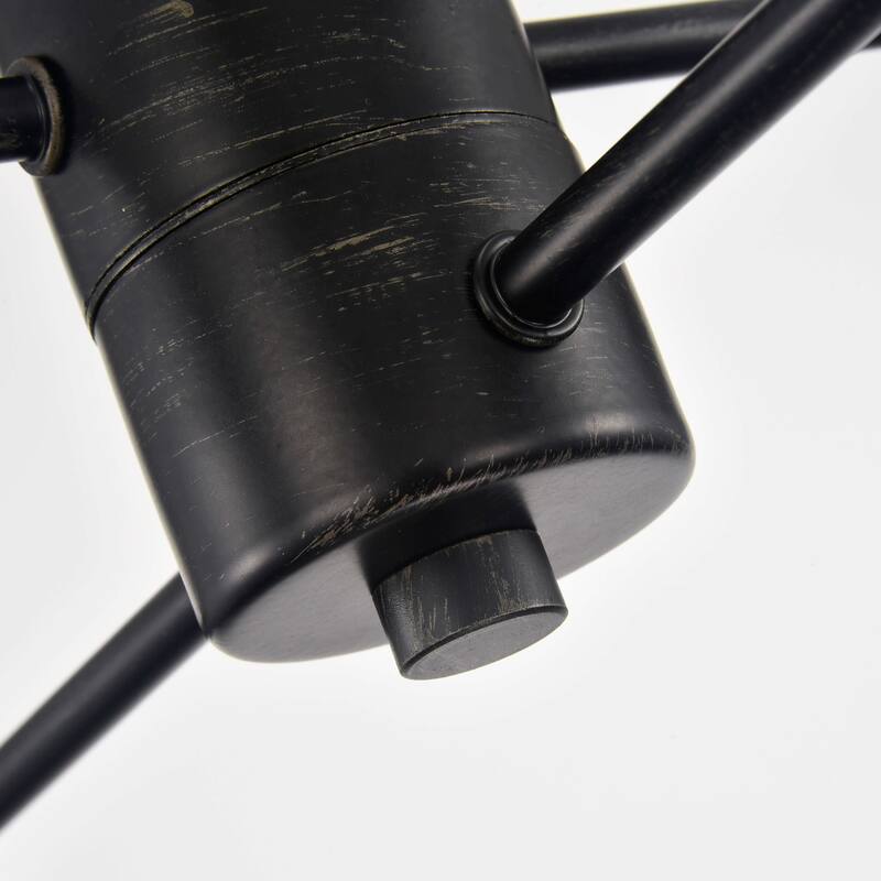 Lorena 4-light Sputnik Antique Black Finish Flush Mount