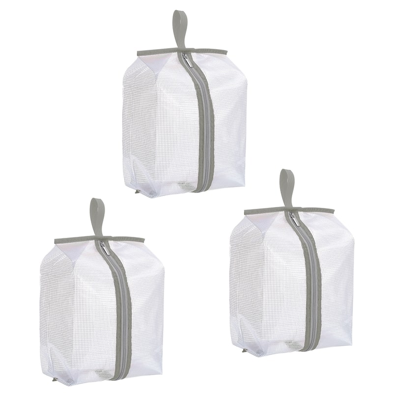 3pcs Shoe Bags for Travel, Foldable Transparent Shoes Pouch