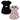 Touched by Nature Baby and Toddler Girl Organic Cotton Short-Sleeve Dresses 2pk, Black Red Heart