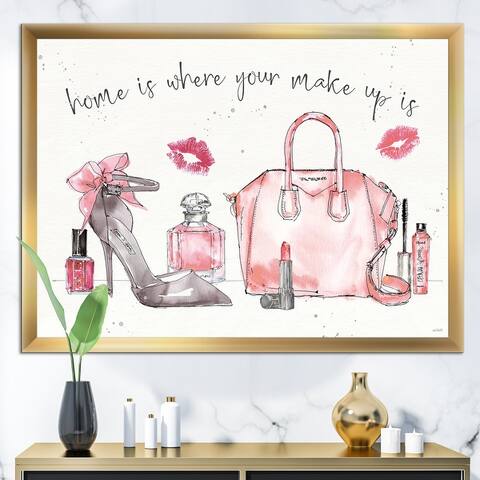 Designart "Chic Accents I" Fashion Framed Art Print