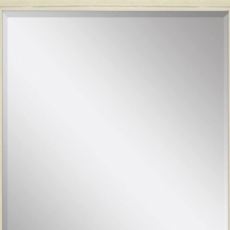 HomeRoots 44" White Solid Wood Framed Accent Mirror - 34.00 in. x 44.00 in. x 2.00 in.