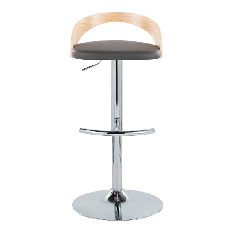 Grotto Adjustable Barstool with Chrome Base