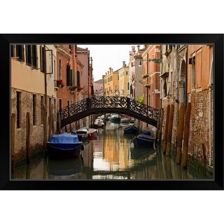 Tissue Box Cover Boats Bridge and Reflection in Venice